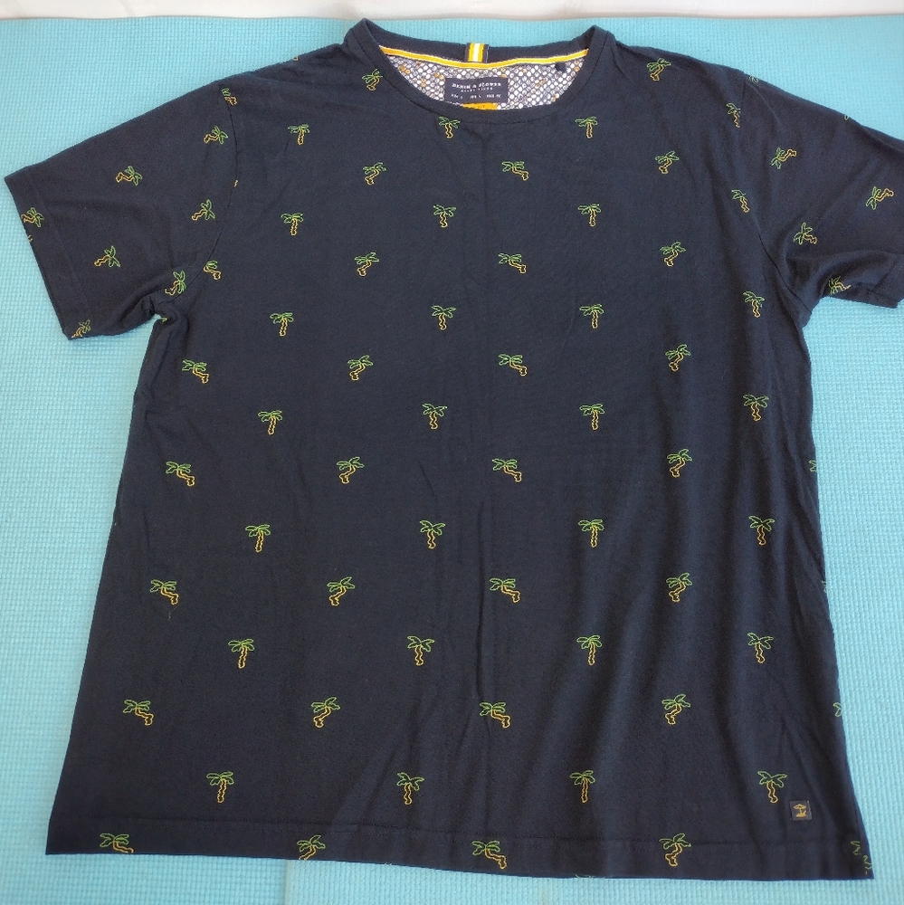 Denim & Flower Men's Navy Slim Fit Shirt Size L - Picture 3 of 7